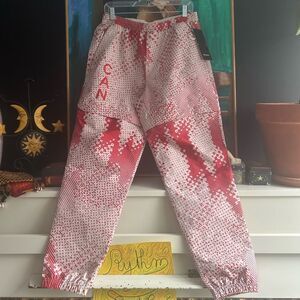 lululemon athletica Red and White Patterned Joggers NWT Size Medium